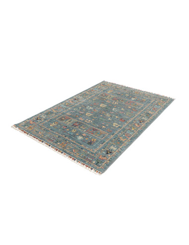 Rug Rubin Pakistan 127x181 Petrol Blue Ochre Ye