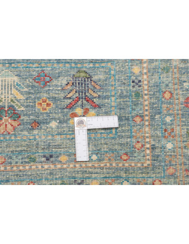 Rug Rubin Pakistan 127x181 Petrol Blue Ochre Ye