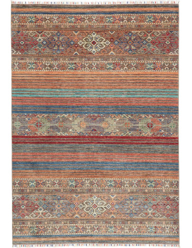 Rug Rubin Pakistan 170x238 Terracotta Blue Rust