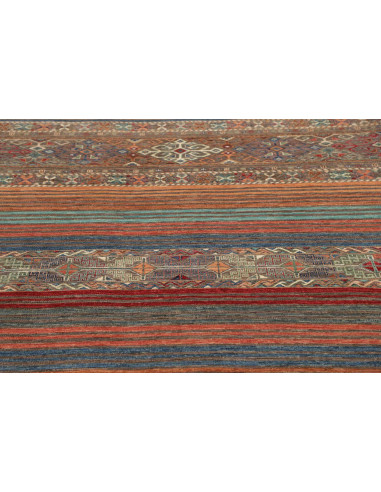 Rug Rubin Pakistan 170x238 Terracotta Blue Rust