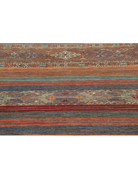 Rug Rubin Pakistan 170x238 Terracotta Blue Rust