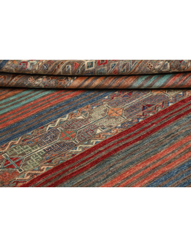 Rug Rubin Pakistan 170x238 Terracotta Blue Rust
