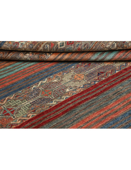 Rug Rubin Pakistan 170x238 Terracotta Blue Rust