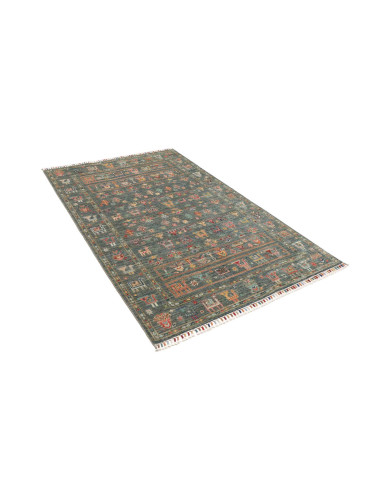 Rug Rubin Pakistan 126x185 Petrol Blue Brick Or
