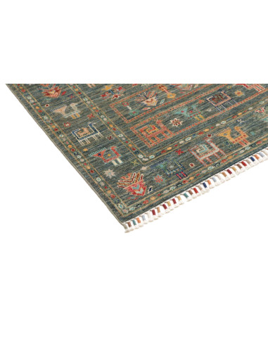 Rug Rubin Pakistan 126x185 Petrol Blue Brick Or