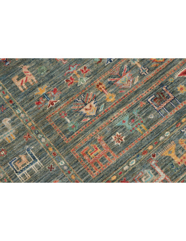 Rug Rubin Pakistan 126x185 Petrol Blue Brick Or