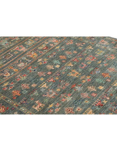 Rug Rubin Pakistan 126x185 Petrol Blue Brick Or