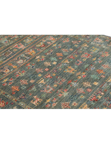 Rug Rubin Pakistan 126x185 Petrol Blue Brick Or