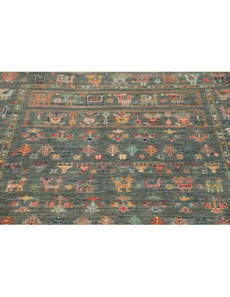 Rug Rubin Pakistan 126x185 Petrol Blue Brick Or