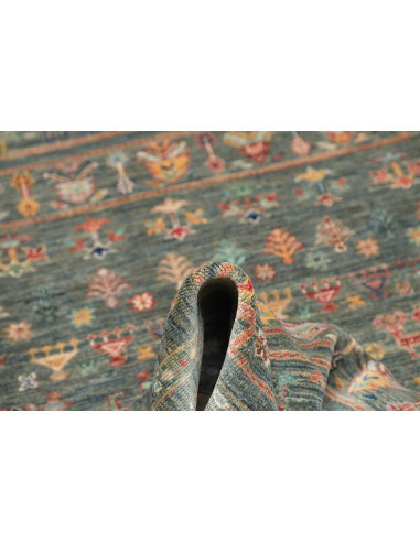 Rug Rubin Pakistan 126x185 Petrol Blue Brick Or