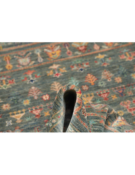 Rug Rubin Pakistan 126x185 Petrol Blue Brick Or