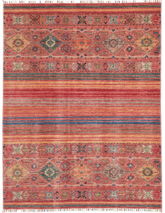Rug Rubin Pakistan 154x198 Terracotta Red Blue