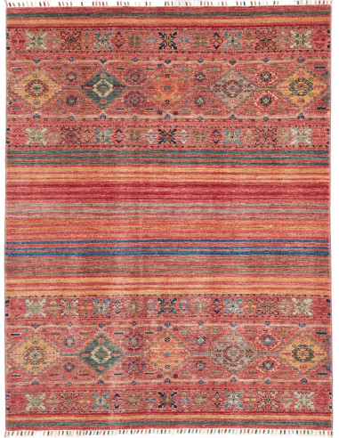 Rug Rubin Pakistan 154x198 Terracotta Red Blue