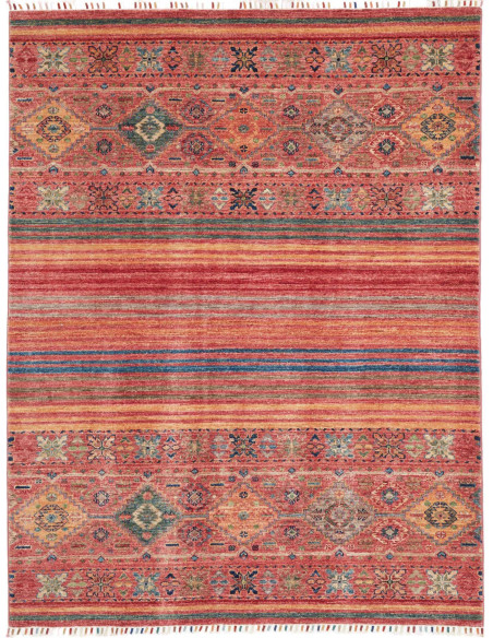 Rug Rubin Pakistan 154x198 Terracotta Red Blue