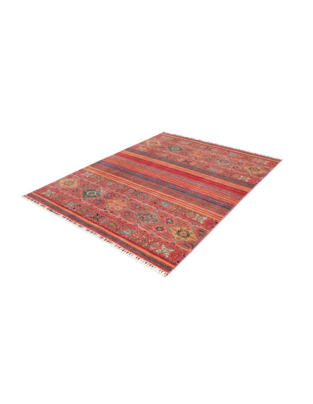 Rug Rubin Pakistan 154x198 Terracotta Red Blue