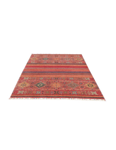 Rug Rubin Pakistan 154x198 Terracotta Red Blue