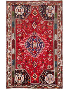 Rug Shiraz Fine Persia maroon white 175x275