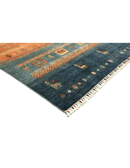 Tappeto Siva Pakistan 210x284 Blu Notte Rosso T