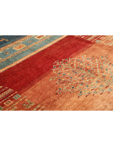 Tappeto Siva Pakistan 210x284 Blu Notte Rosso T