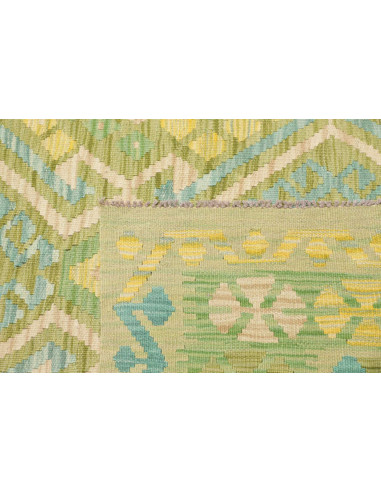 Rug Kilim Afghanistan 252x344 Acid Green Mint G