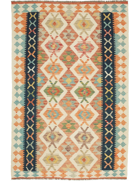 Rug Kilim Afghanistan maroon grey 119x182