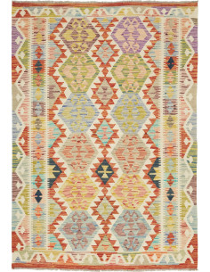 Rug Kilim Afghanistan maroon brown 124x179