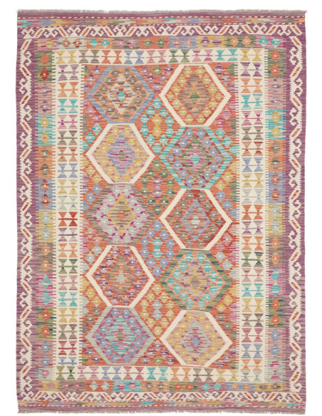 Rug Kilim Afghanistan 152x204 Multi Color Peach