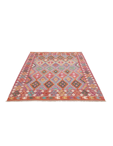 Rug Kilim Afghanistan 153x205 Brick Red Pink Bl
