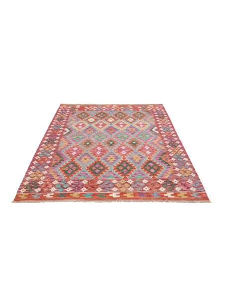 Rug Kilim Afghanistan 153x205 Brick Red Pink Bl