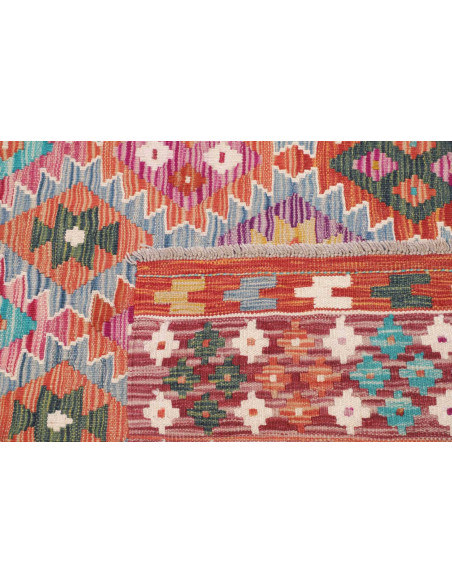 Rug Kilim Afghanistan 153x205 Brick Red Pink Bl