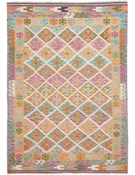 Rug Kilim Afghanistan 149x211 Lavender Aqua Ora
