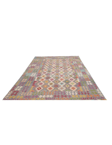 Tappeto Kilim Afghanistan 197x294 Grigio Bluast