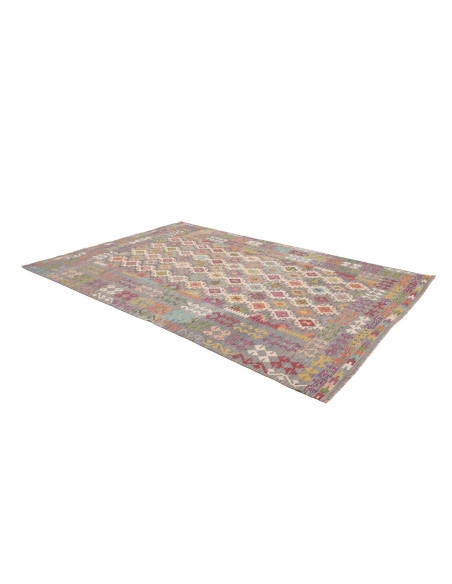 Tappeto Kilim Afghanistan 197x294 Grigio Bluast