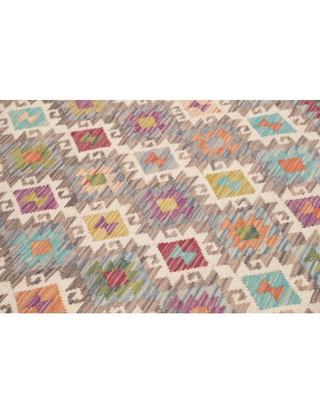 Tappeto Kilim Afghanistan 197x294 Grigio Bluast