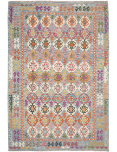 Tappeto Kilim Afghanistan 201x296 Azzurro Aranc