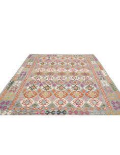 Tappeto Kilim Afghanistan 201x296 Azzurro Aranc 2