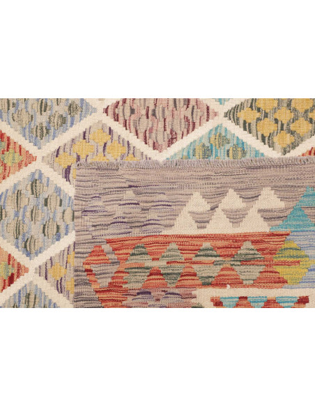 Rug Kilim Afghanistan 202x300 Beige Multicolore