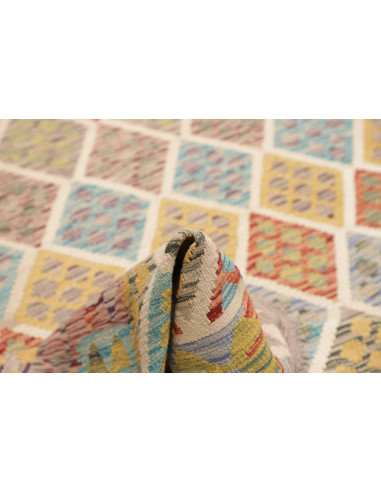 Rug Kilim Afghanistan 202x300 Beige Multicolore