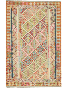 Tappeto Kilim Afghanistan marrone grigio 121x186