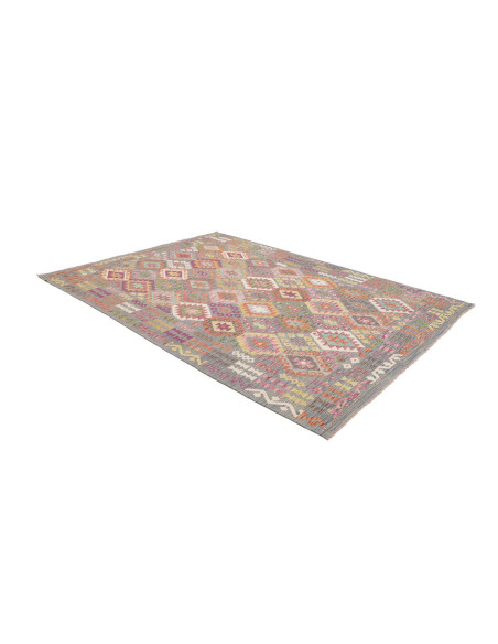 Rug Kilim Afghanistan 207x295 Grey Blue Yellow