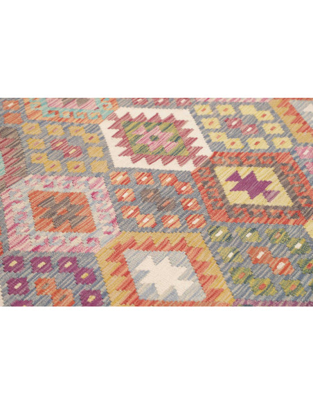 Rug Kilim Afghanistan 207x295 Grey Blue Yellow