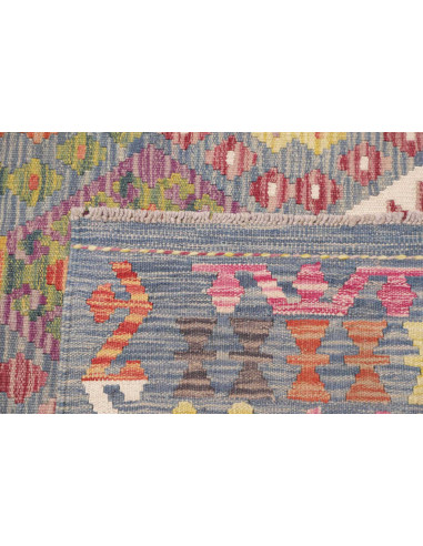 Rug Kilim Afghanistan 207x295 Grey Blue Yellow