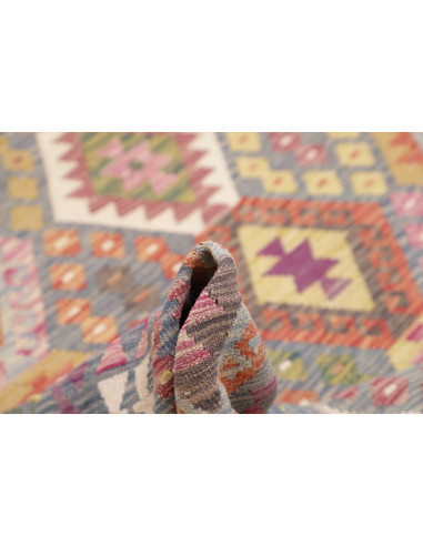 Rug Kilim Afghanistan 207x295 Grey Blue Yellow