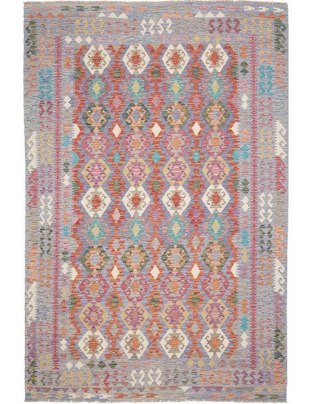Rug Kilim Afghanistan 205x311 Muted Blue Lavend