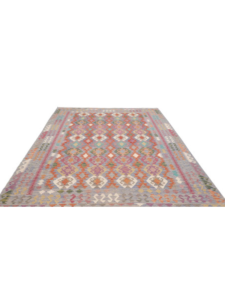 Rug Kilim Afghanistan 205x311 Muted Blue Lavend