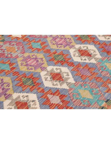Rug Kilim Afghanistan 205x311 Muted Blue Lavend