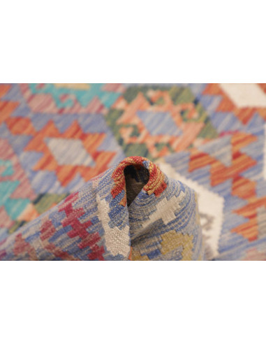 Rug Kilim Afghanistan 205x311 Muted Blue Lavend