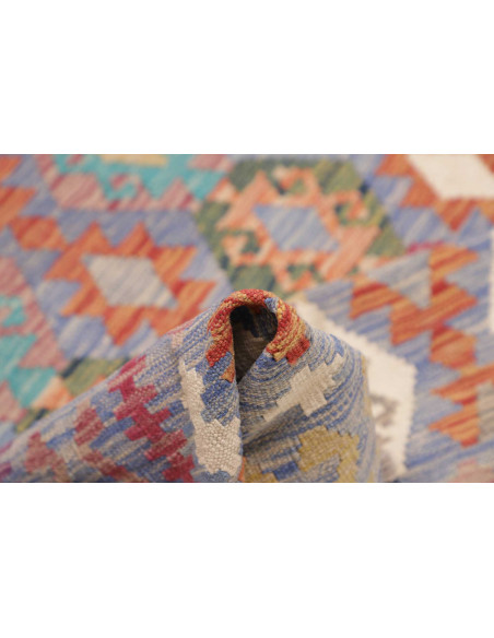 Rug Kilim Afghanistan 205x311 Muted Blue Lavend