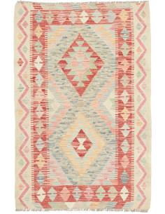 Tappeto Kilim Afghanistan 83x124 Rosso Corallo
