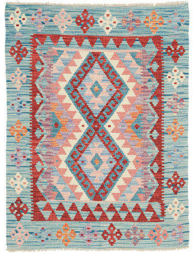 Rug Kilim Afghanistan 83x110 Light Blue Turquoi